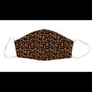 Cheetah Print Face Mask Animal New brown Black
